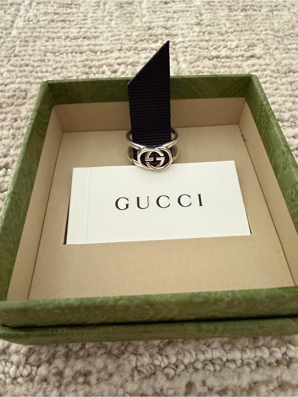 New with tag! Gucci Interlocking Double G Ring. Size 7. Authentic - Picture 2 of 5